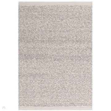 Elm Modern Plain Shimmer Hand-Woven Chunky Textured Varied Size Boucle High-Density Heavyweight Wool & Viscose Blend Looped Pile Silver/Grey/Ivory Rug-Asiatic Carpets-Rug Love - The Most Loved Rug Store